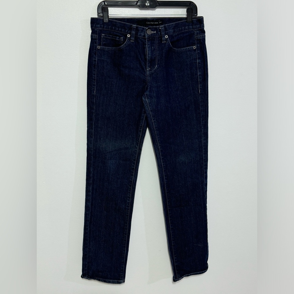 Calvin Klein Jeans Women's 28/6 Blue Mid-Rise Skinny Stretch Denim Pants
